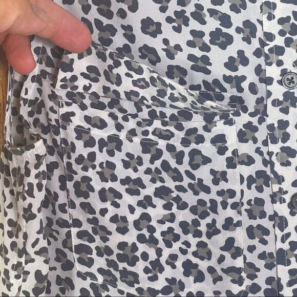 Equipment Femme Silk Animal Print Blouse, SP - Picture 7 of 10